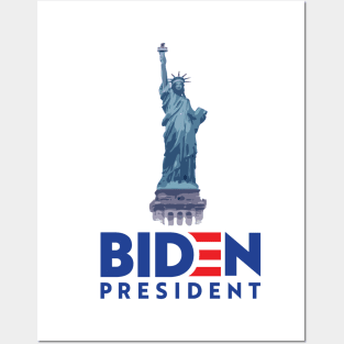 Biden Harris Statue of Liberty Posters and Art